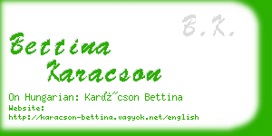 bettina karacson business card